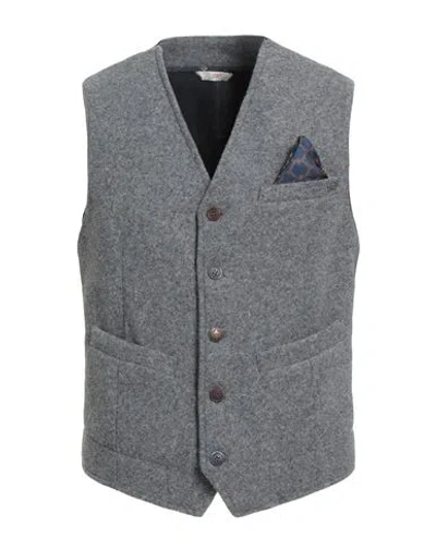 Bob Man Tailored Vest Grey Size 40 Acrylic, Polychloride, Virgin Wool In Gray