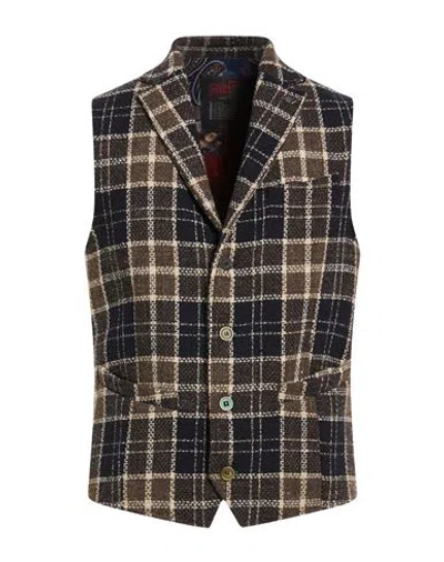 Bob Man Tailored Vest Midnight Blue Size 44 Acrylic, Polyester, Wool In Multi