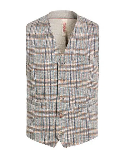 Bob Man Tailored Vest Navy Size 42 Cotton, Polyester, Elastane In Multi