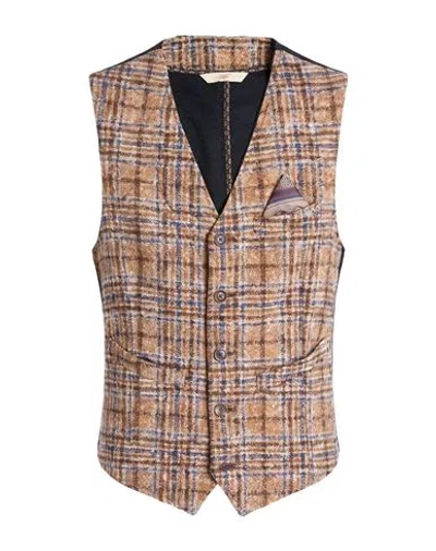 Bob Man Tailored Vest Sand Size 38 Virgin Wool, Cotton, Polyester In Beige
