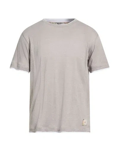 Bob Man T-shirt Light Grey Size Xxl Linen, Cotton, Polyester
