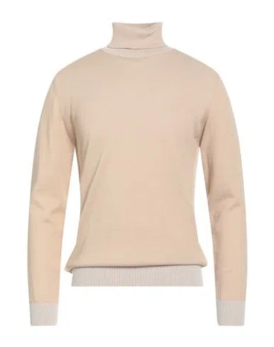 Bob Man Turtleneck Beige Size 3xl Cotton, Wool, Acrylic