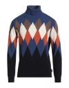 Bob Man Turtleneck Blue Size M Wool, Viscose, Polyamide, Cashmere