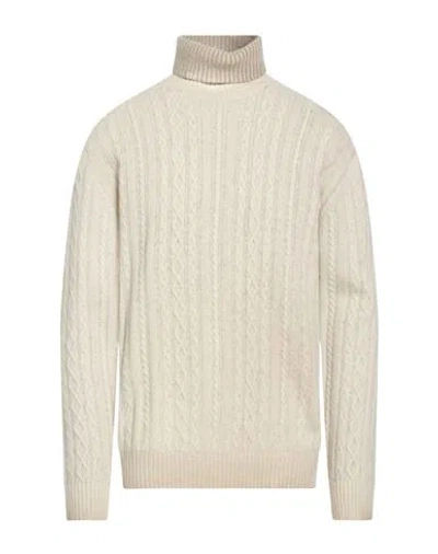 Bob Man Turtleneck Light Grey Size Xxl Wool, Polyamide In Neutral