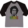 Bob Marley Men's Bob Wailers Raglan Tee In Grey In Gray