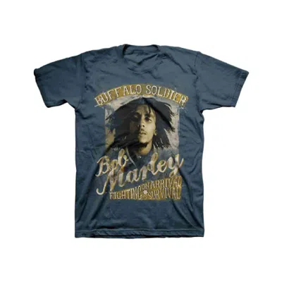 Bob Marley Men's Buffalo Soldier Premium T Shirt In Indigo In Blue