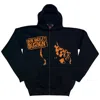 Bob Marley Men's Burnin Zip Up Lightweight Hoodie In Black In Black