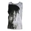 Bob Marley Men's Contemplation All Over Tank Top In White In Neutral