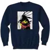 Bob Marley Men's Dread Flip Crewneck Sweatshirt In Navy In Black