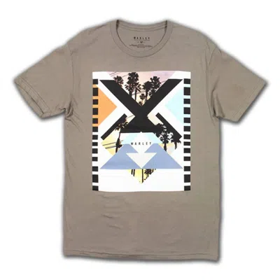 Bob Marley Men's Geo Palm Photo Short Sleeve T-shirt In Grey In Gray