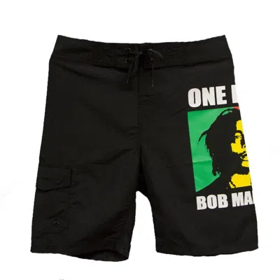 Bob Marley Men's One Love Board Shorts In Black In Multi