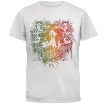Bob Marley Men's Rasta-colored Concert Crest T-shirt In White