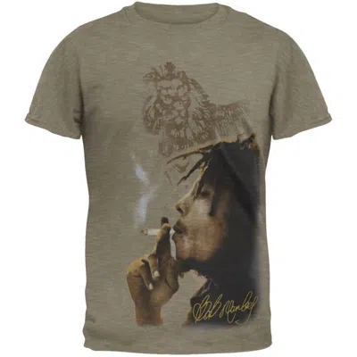Bob Marley Men's Smoke Side Soft T-shirt In Tan In Brown