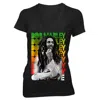 Bob Marley Women's Bloc Rasta Juniors T Shirt In Black In Animal Print