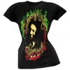 Bob Marley Women's Yourself Juniors T-shirt In Black In Blue