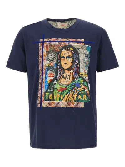 Bob Mona Lisa-artwork T-shirt In Blue