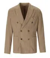 Bob Mop Beige Double-breasted Jacket In Beige