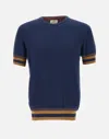 Bob Collin Unica Stripe-detailed Sweater In Blue