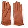 Bob Oré Blue Collection Elina Leather Gloves In Burgundy