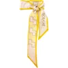 Bob Oré Blue Collection Twilly Silk Scarf In Yellow