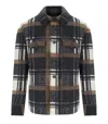 Bob Percy Check Grey Brown Shirt Jacket
