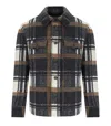 Bob Percy Check Grey Brown Shirt Jacket In Multi