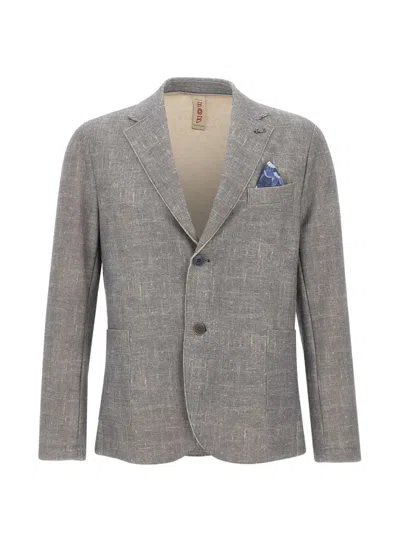 Bob Picky Honeycomb-texture Blazer In Gray