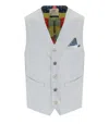 Bob Shop Striped Single-breasted Vest In Gray