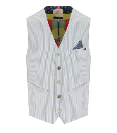 BOB BOB SHOP STRIPED SINGLE BREASTED VEST