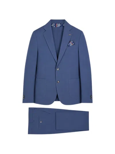 Bob Single-breasted Notched-lapels Suit In Blue