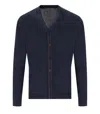 Bob Spoke Dark Blue Cardigan In Blue
