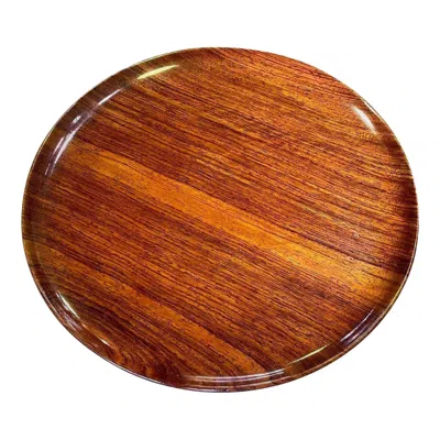 Pre-owned Bob Stocksdale Signed Mid-century Modern Turned Exotic Wood Charger Platter In Brown