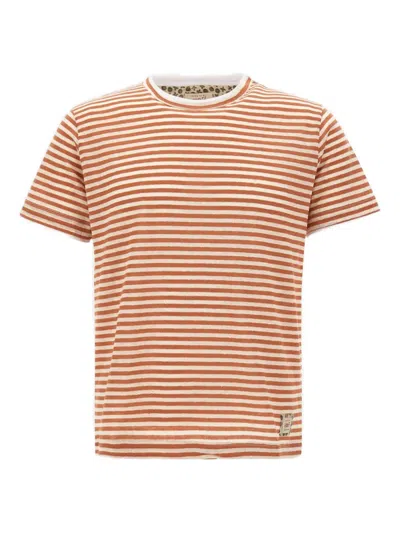Bob Striped Crew-neck T-shirt In Orange