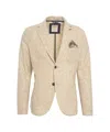 Bob Structured Beige Checkered Blazer With Elegant Lapel In Neutral
