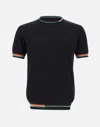 Bob Willis Striped-trim T-shirt In Black