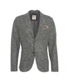 Bob Tailored Blazer With Checkered Pattern And Elegant Detailing In Gray