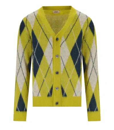 BOB BOB TAYLOR ACID GREEN DIAMOND CARDIGAN