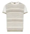 Bob Tex White Knitted T-shirt In Neutral