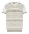 Bob Tex White Knitted T-shirt In Neutral