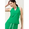 Bobbe Active Mock Neck Tank In Green
