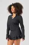 Bobbe Active Volley Long Sleeve  Top In Black