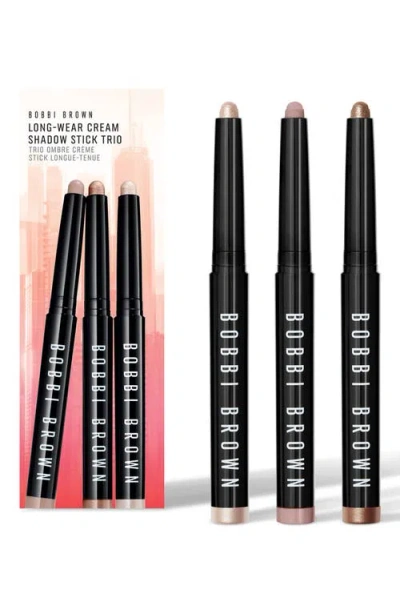 Bobbi Brown Long-wear Cream Eyeshadow Stick Trio $102 Value In No Color