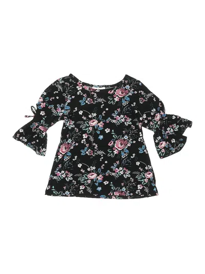 Pre-owned Bobbie Brooks Kids' 3/4 Sleeve Blouse In Black