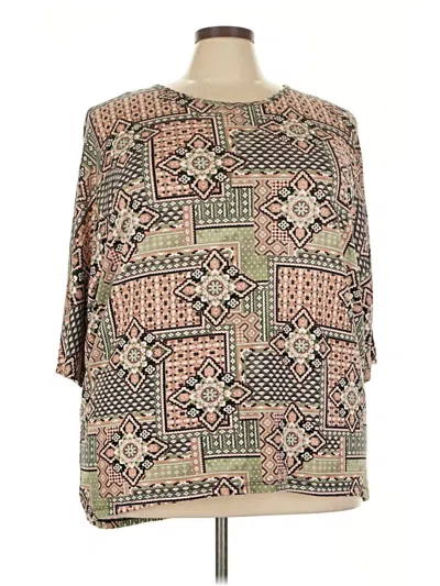 Pre-owned Bobbie Brooks 3/4 Sleeve Blouse In Brown