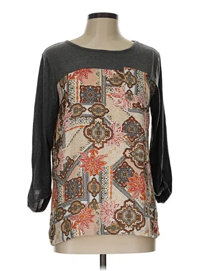 Pre-owned Bobbie Brooks 3/4 Sleeve Blouse In Gray