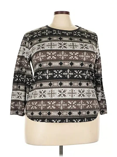 Pre-owned Bobbie Brooks 3/4 Sleeve T-shirt In Brown