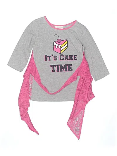 Pre-owned Bobbie Brooks Kids' 3/4 Sleeve T-shirt In Gray