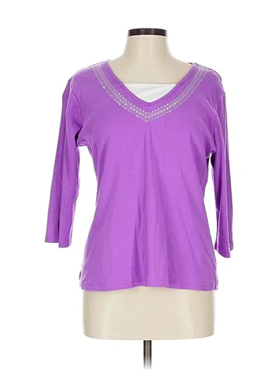 Pre-owned Bobbie Brooks 3/4 Sleeve T-shirt In Purple