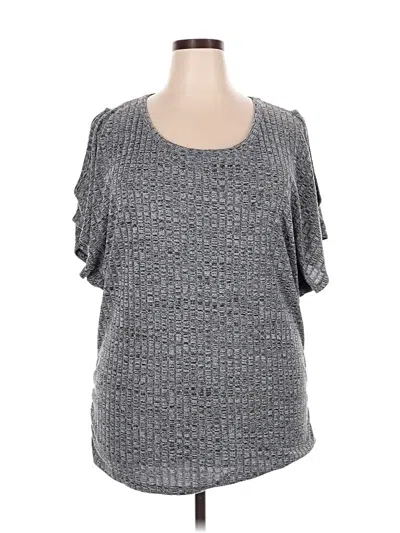 Pre-owned Bobbie Brooks 3/4 Sleeve T-shirt In Gray