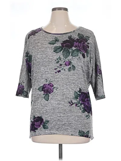 Pre-owned Bobbie Brooks 3/4 Sleeve T-shirt In Gray